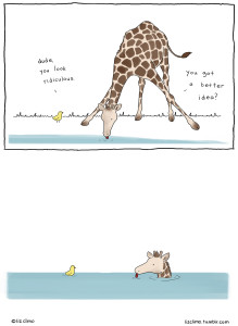 Liz-Climo-Giraffe-Drinking