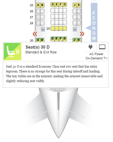 airplane seats - seatguru seat map - S4