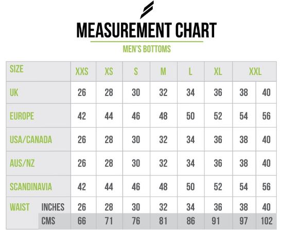 doyoueven - mens bottoms measurement chart